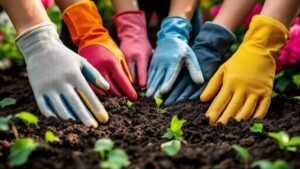 comfortable protective garden gloves