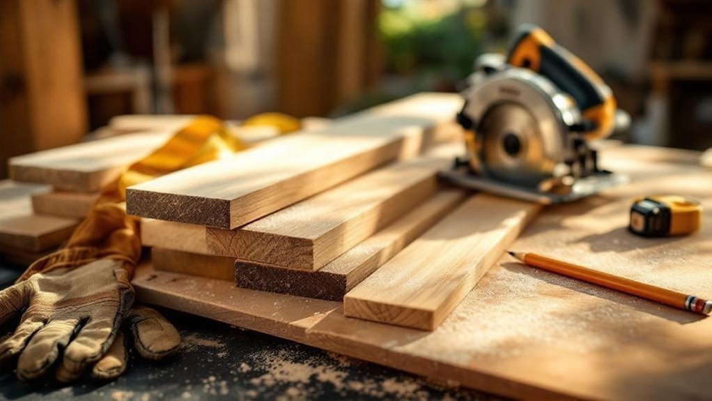 measure mark cut lumber