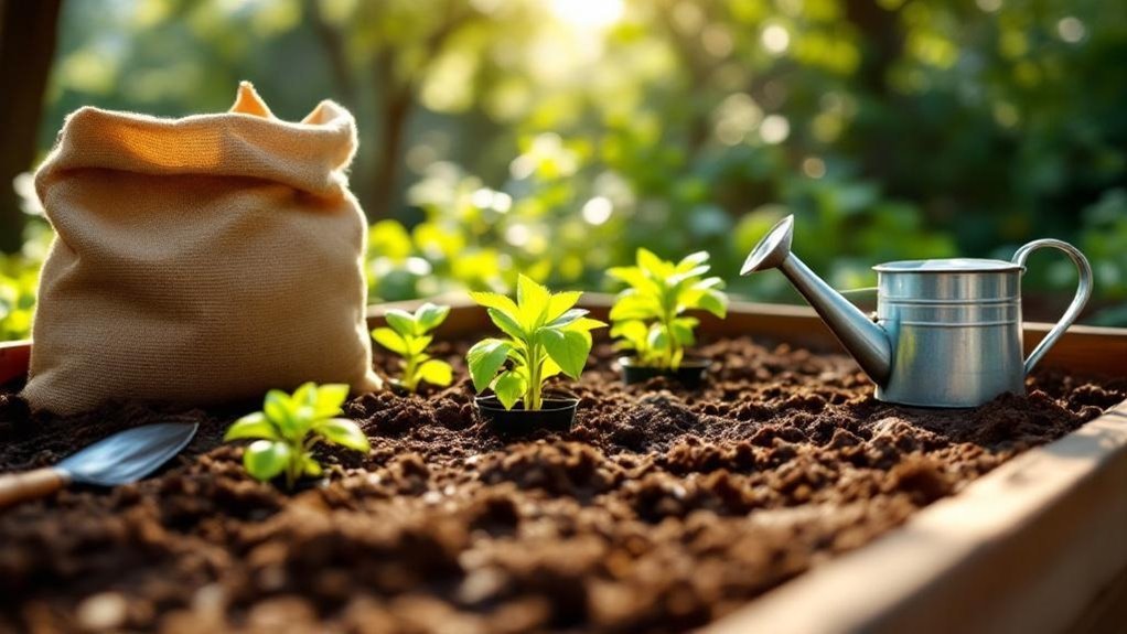 prepare nutrient rich raised beds