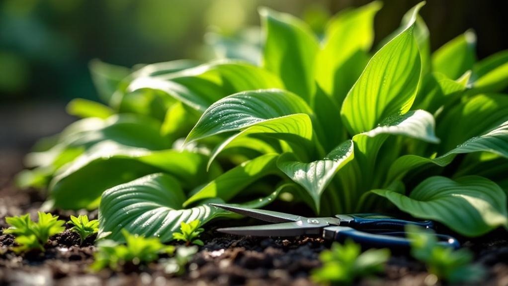 prune hostas for health