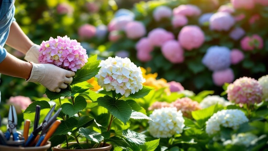 prune hydrangeas by type