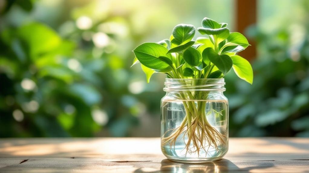root cuttings in water