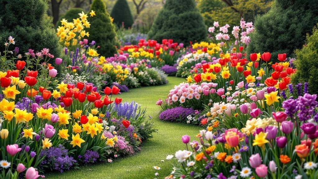 seasonal garden color layering