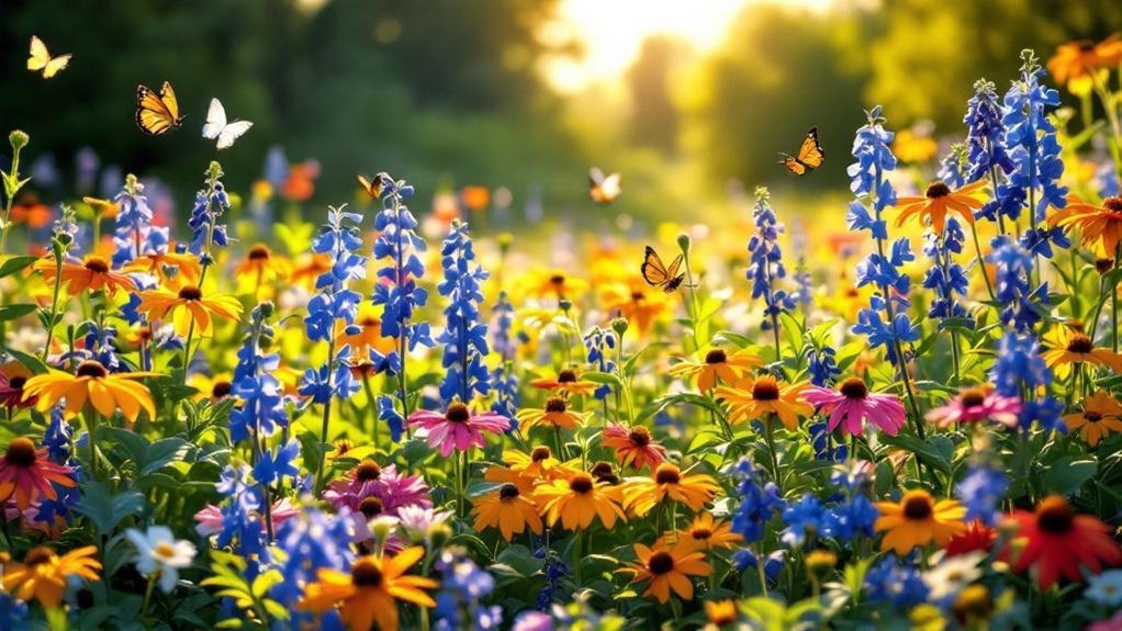 seasonal wildflower garden display