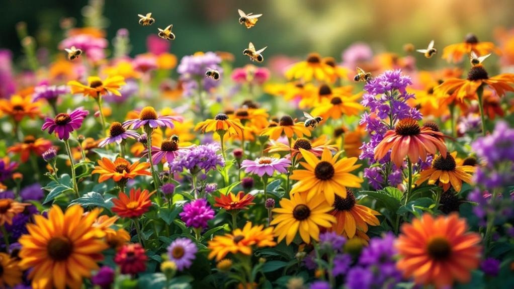 vibrant perennials attract pollinators