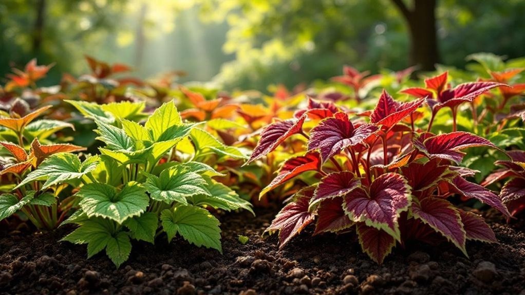 vibrant shade loving foliage